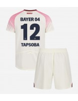 Bayer Leverkusen Edmond Tapsoba #12 Vieraspaita Lasten 2025-26 Lyhythihainen (+ shortsit)